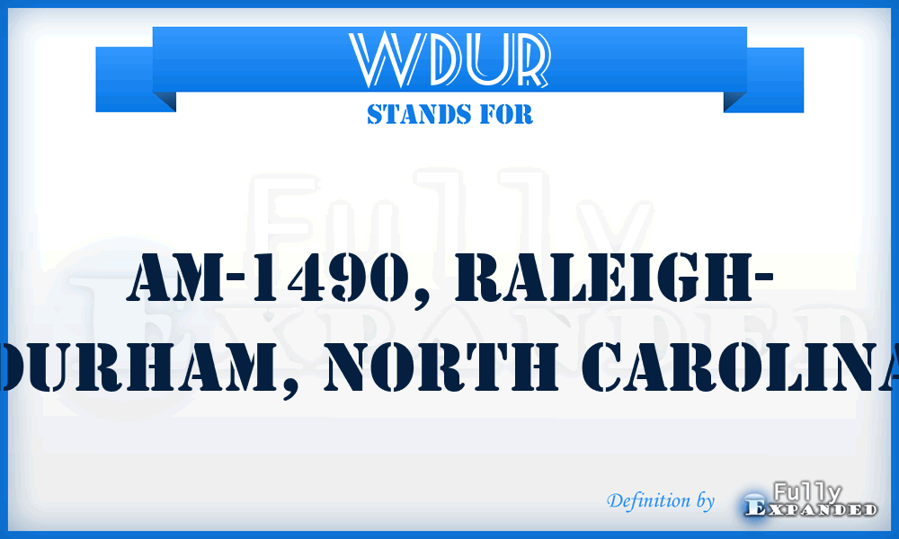 WDUR - AM-1490, Raleigh- Durham, North Carolina