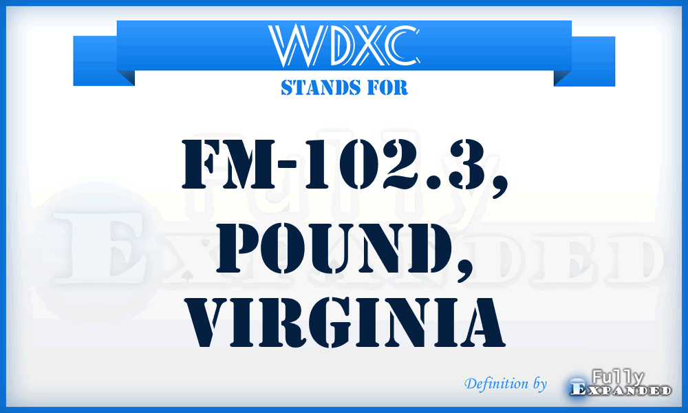 WDXC - FM-102.3, Pound, Virginia