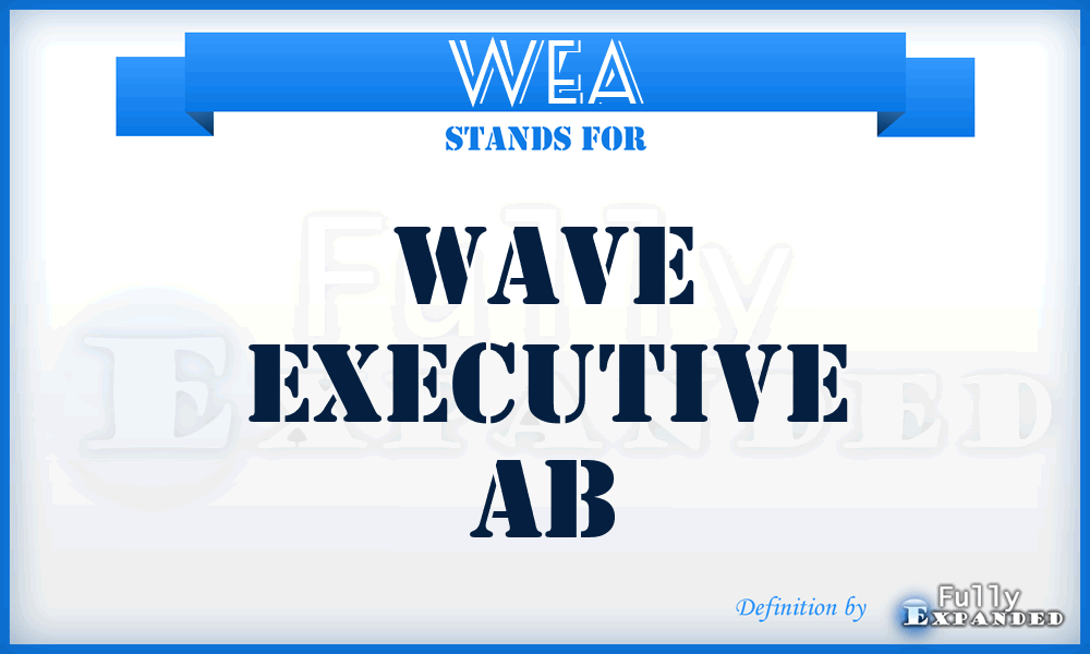 WEA - Wave Executive Ab