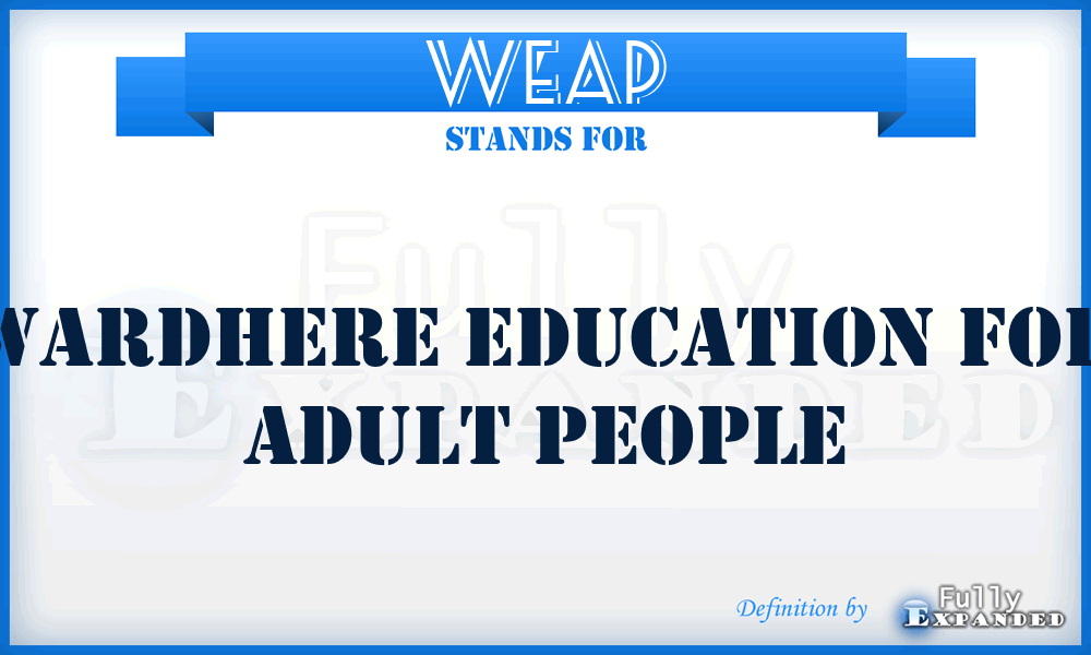 WEAP - Wardhere Education for Adult People