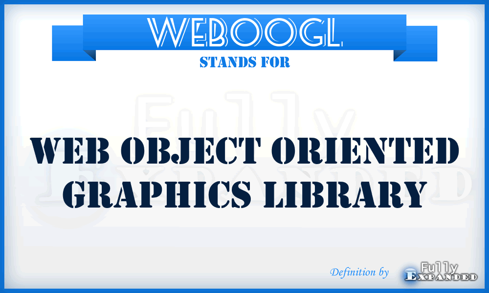 WEBOOGL - Web Object Oriented Graphics Library