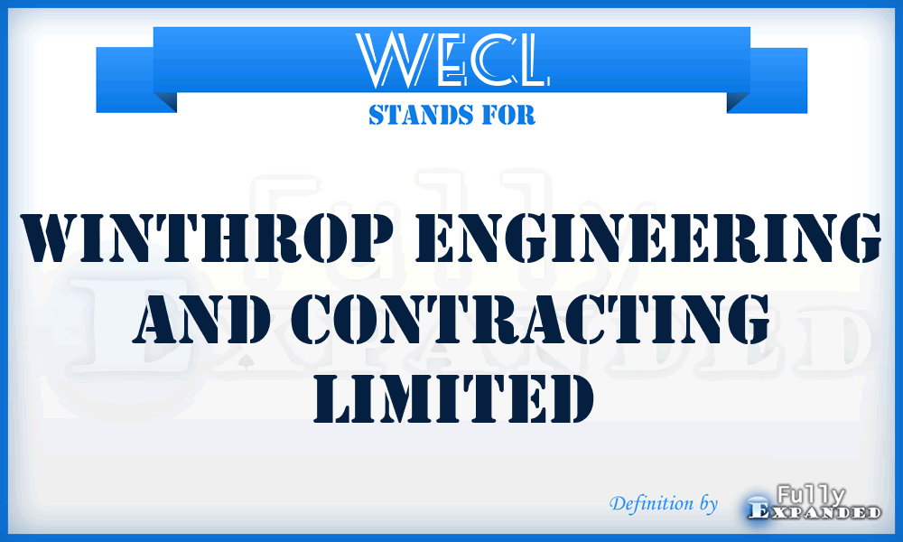 WECL - Winthrop Engineering and Contracting Limited