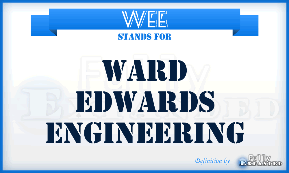 WEE - Ward Edwards Engineering