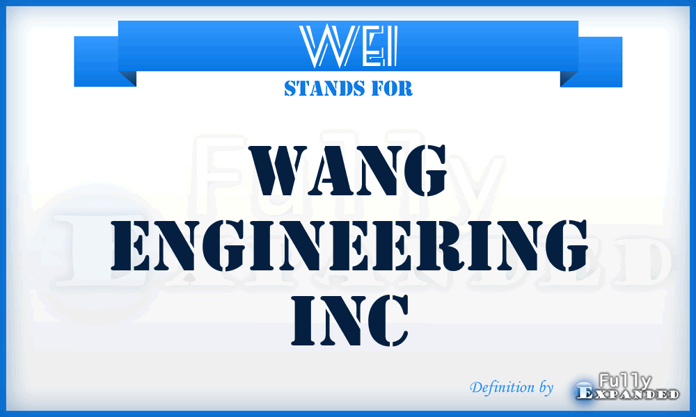 WEI - Wang Engineering Inc