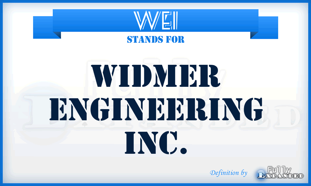 WEI - Widmer Engineering Inc.