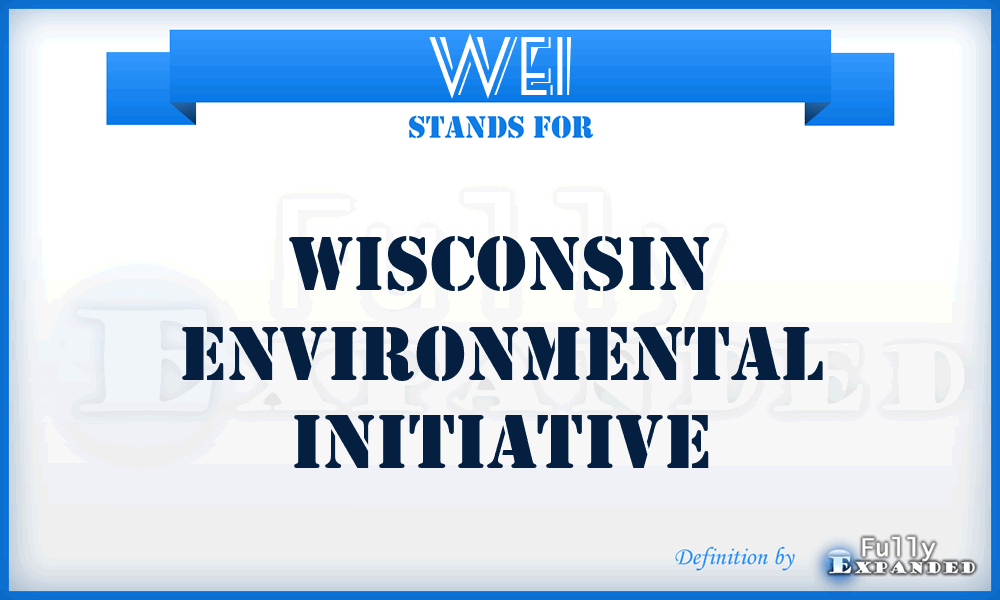 WEI - Wisconsin Environmental Initiative