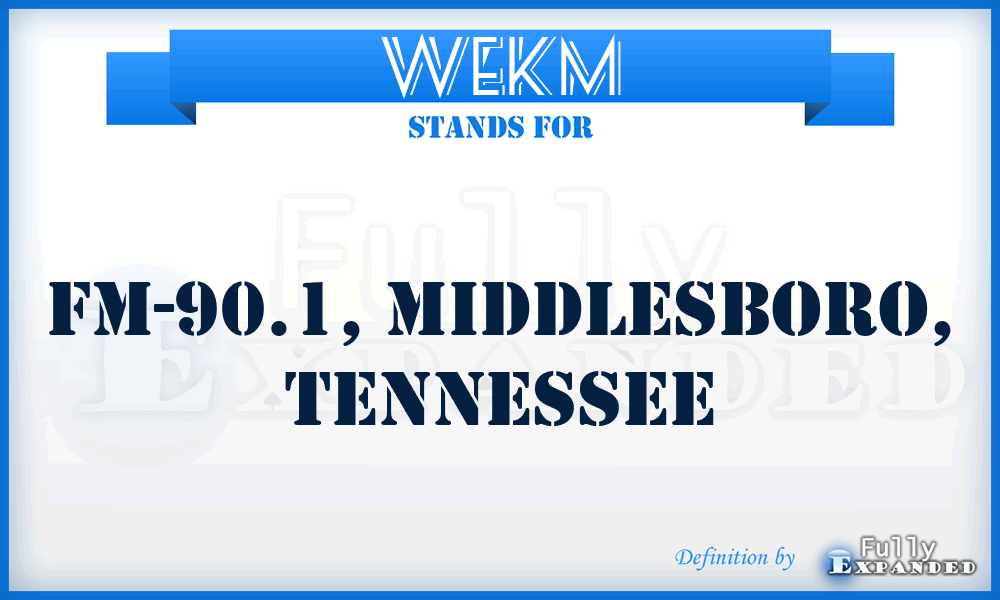 WEKM - FM-90.1, Middlesboro, Tennessee
