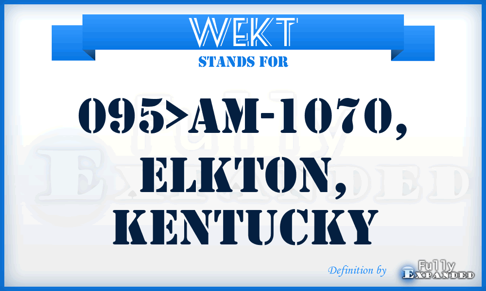 WEKT - 095>AM-1070, Elkton, Kentucky