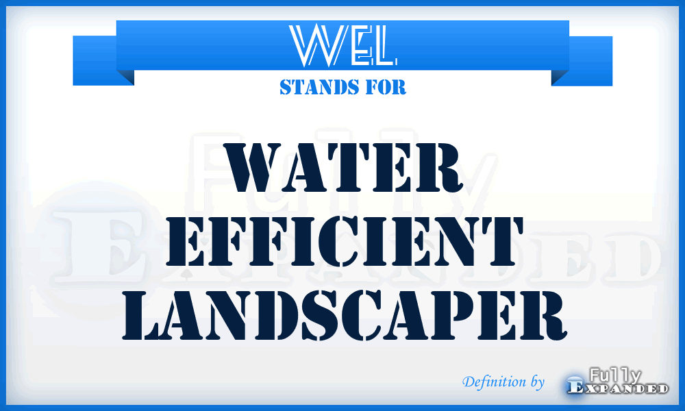 WEL - Water Efficient Landscaper