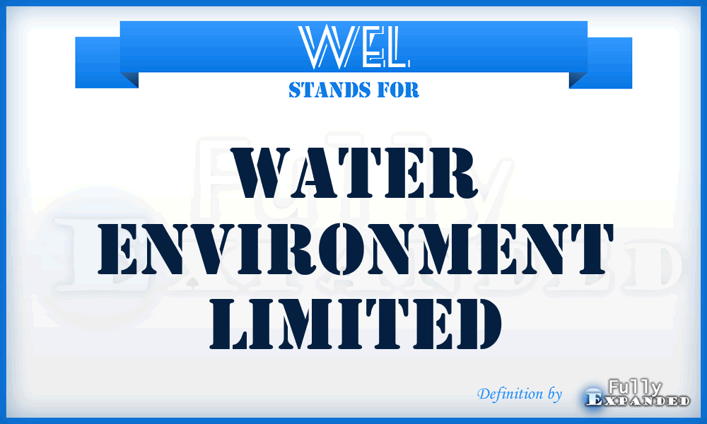 WEL - Water Environment Limited