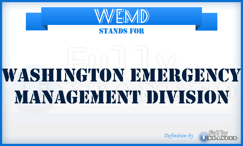 WEMD - Washington Emergency Management Division
