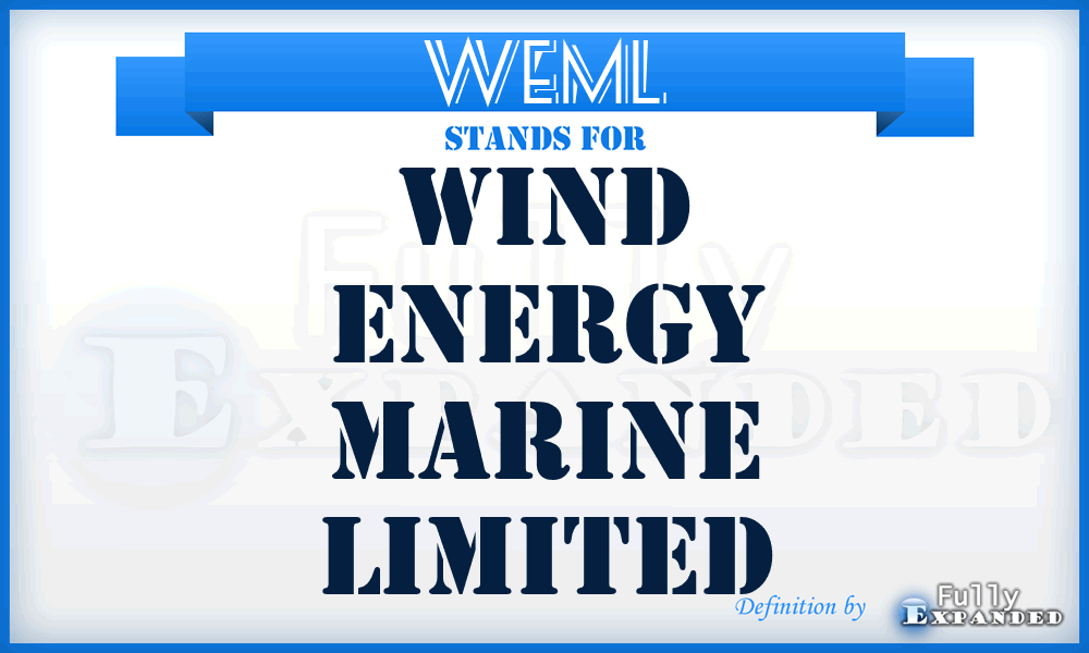 WEML - Wind Energy Marine Limited