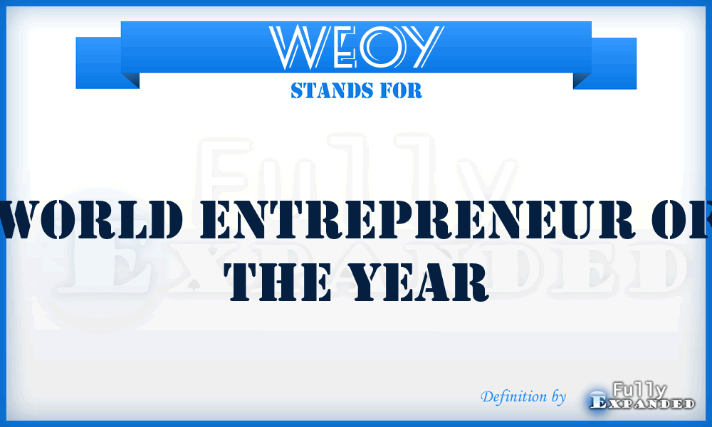 WEOY - World Entrepreneur Of the Year