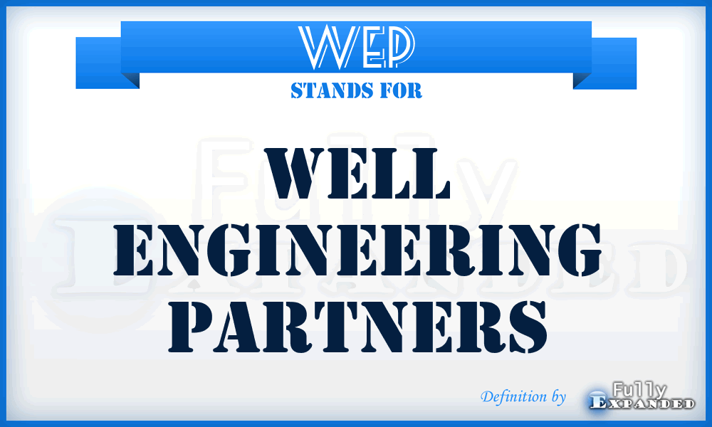 WEP - Well Engineering Partners