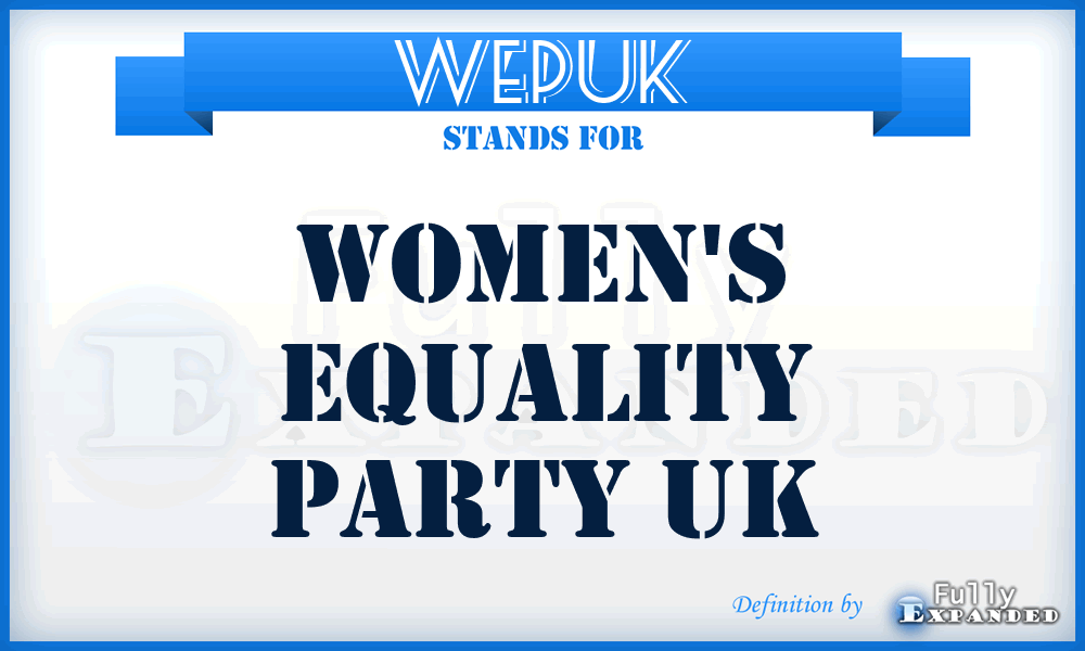 WEPUK - Women's Equality Party UK