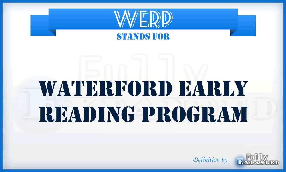 WERP - Waterford Early Reading Program