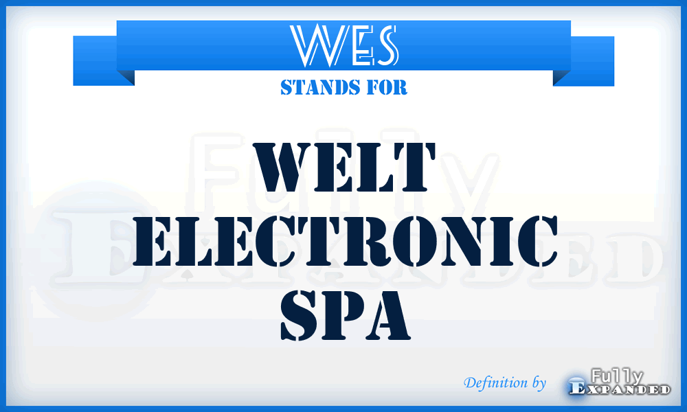 WES - Welt Electronic Spa