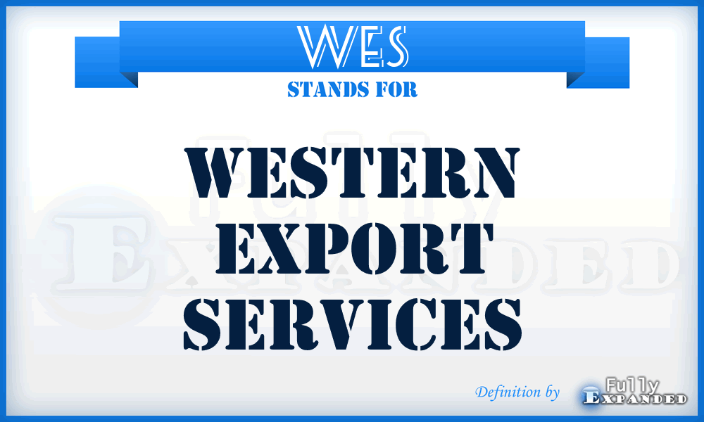 WES - Western Export Services