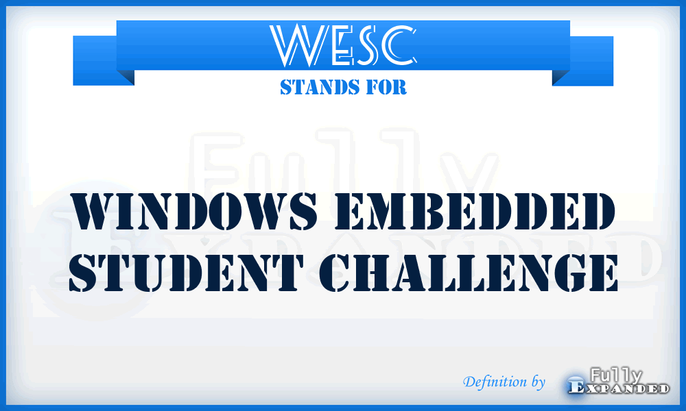 WESC - Windows Embedded Student Challenge