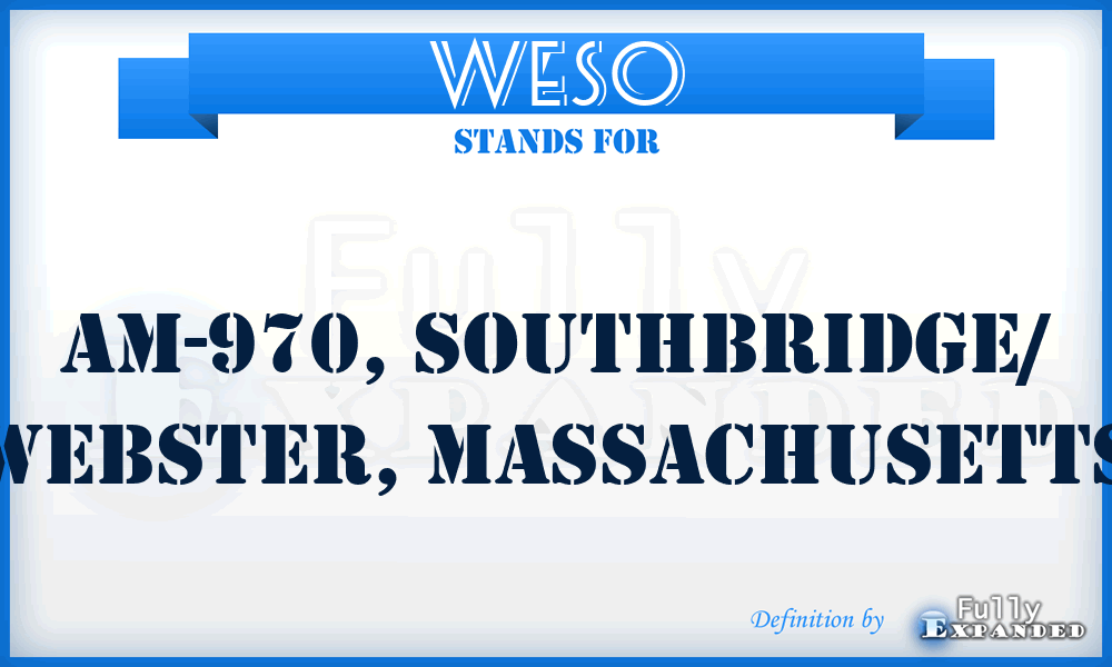 WESO - AM-970, Southbridge/ Webster, Massachusetts