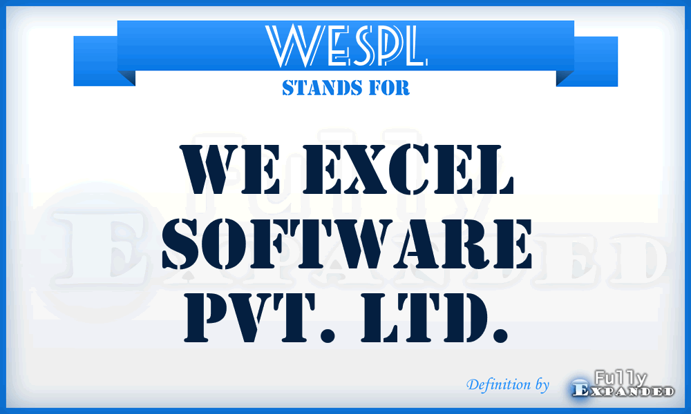 WESPL - We Excel Software Pvt. Ltd.