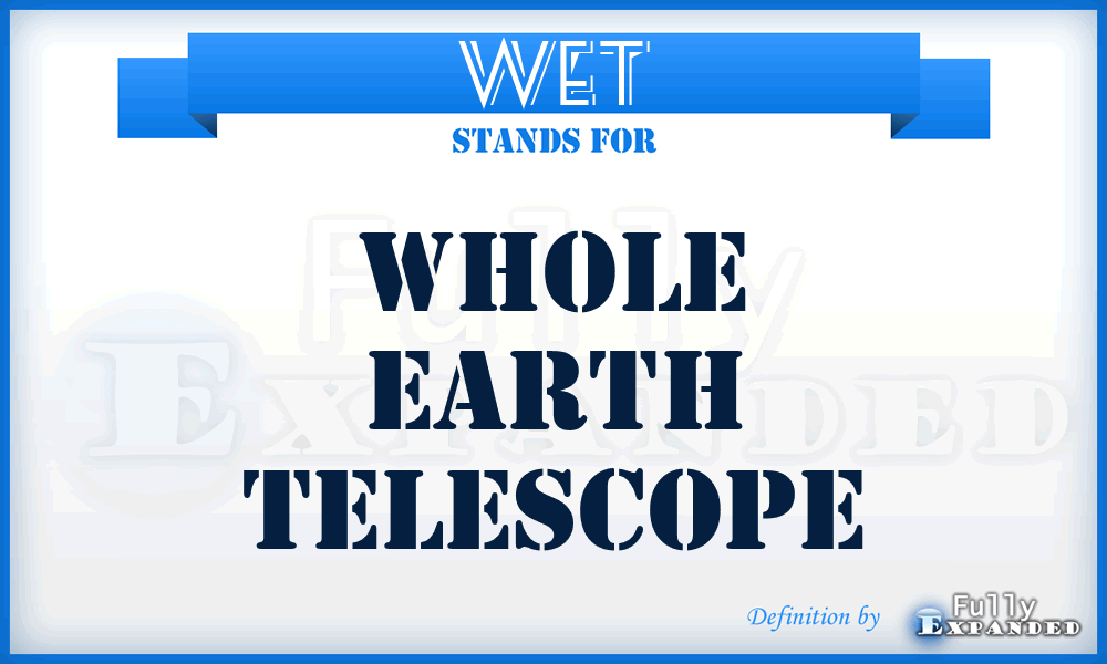 WET - Whole Earth Telescope