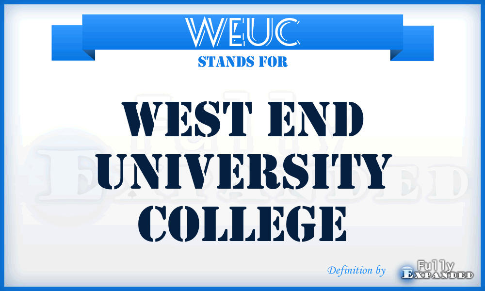 WEUC - West End University College