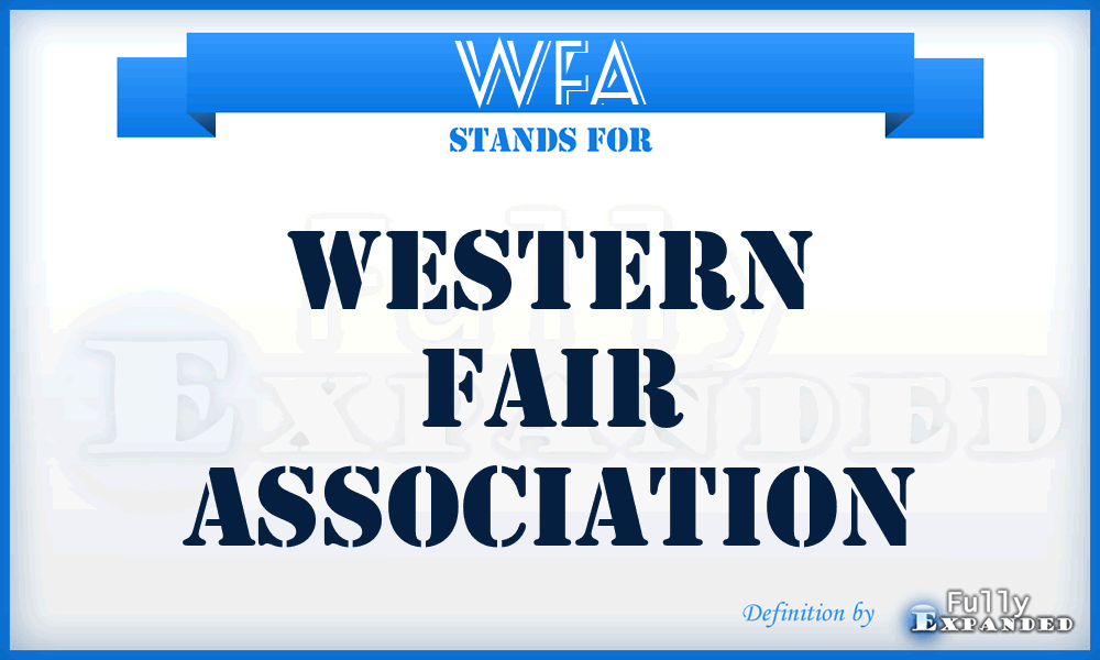 WFA - Western Fair Association