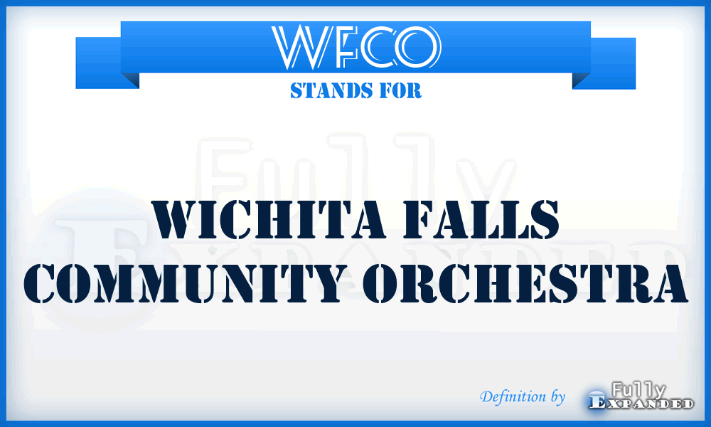 WFCO - Wichita Falls Community Orchestra