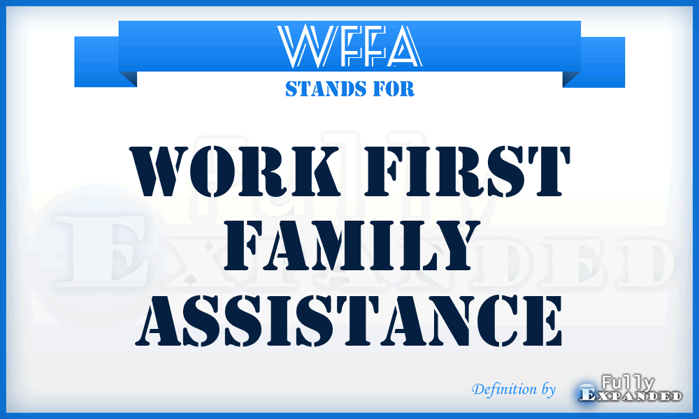 WFFA - Work First Family Assistance