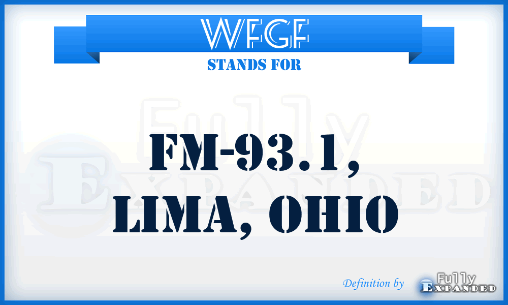 WFGF - FM-93.1, Lima, Ohio