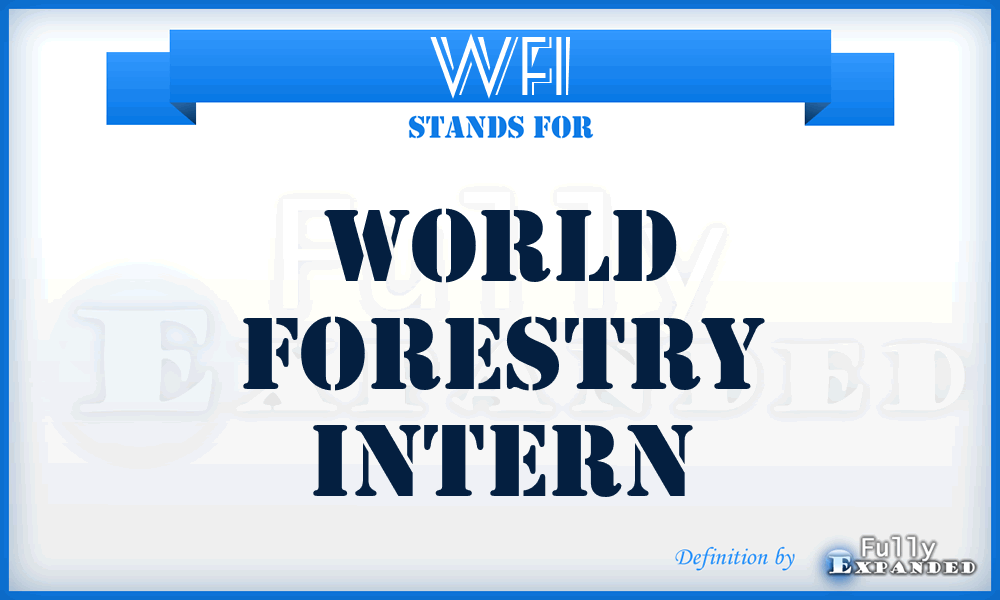 WFI - World Forestry Intern