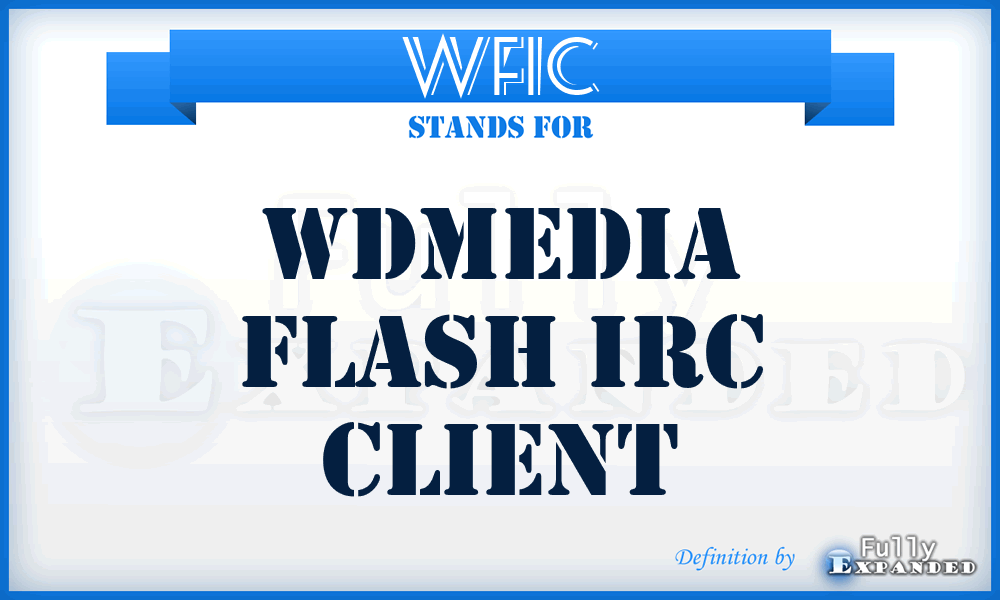 WFIC - WDMedia Flash IRC Client