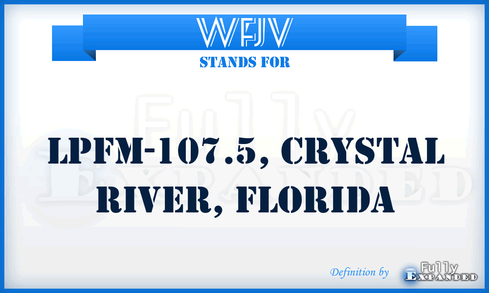 WFJV - LPFM-107.5, Crystal River, Florida