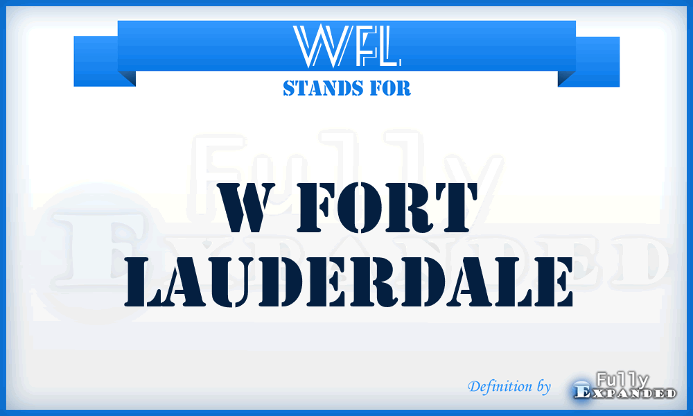 WFL - W Fort Lauderdale