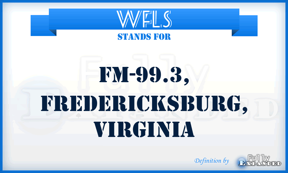 WFLS - FM-99.3, Fredericksburg, Virginia