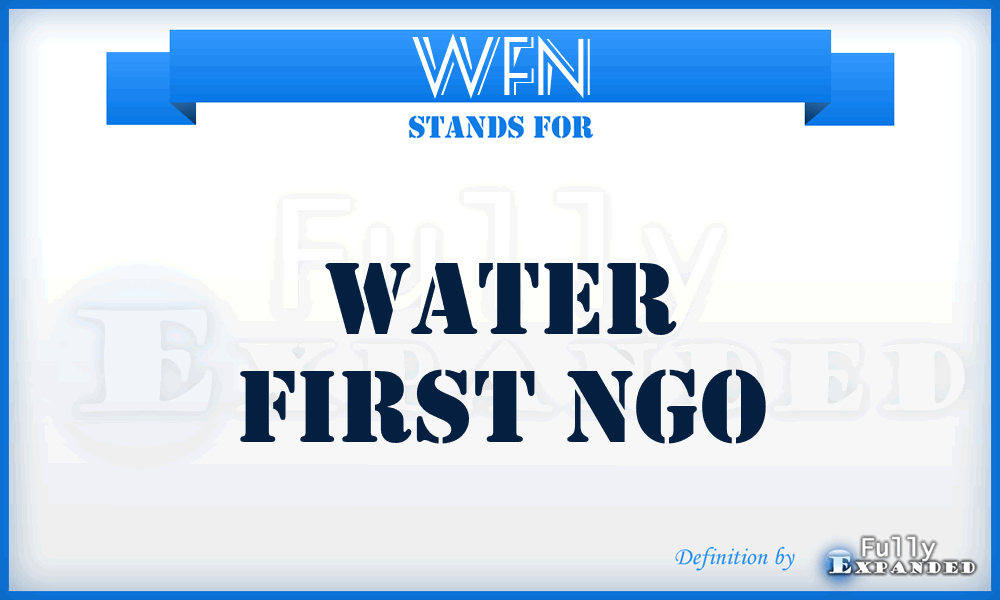 WFN - Water First Ngo