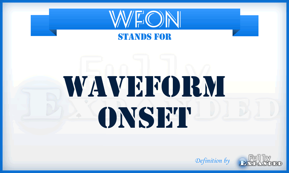 WFON - WaveForm ONset