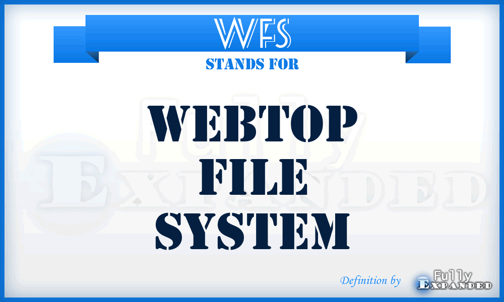 WFS - Webtop File System