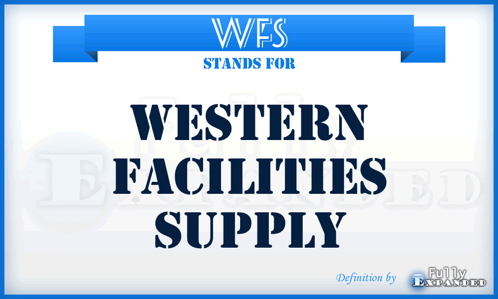 WFS - Western Facilities Supply