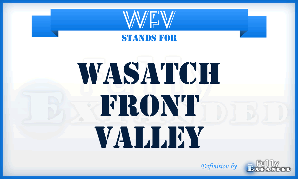 WFV - Wasatch Front Valley