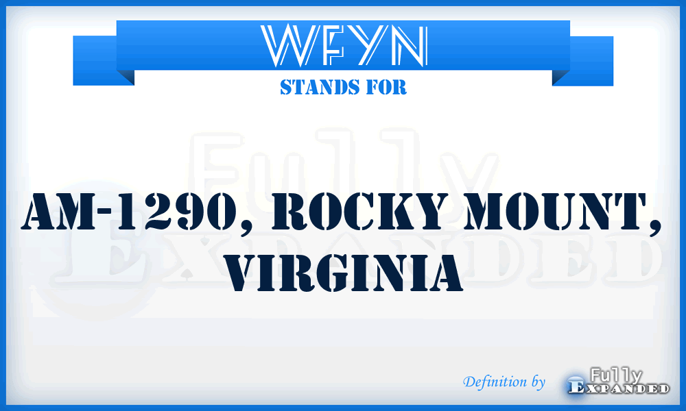 WFYN - AM-1290, Rocky Mount, Virginia