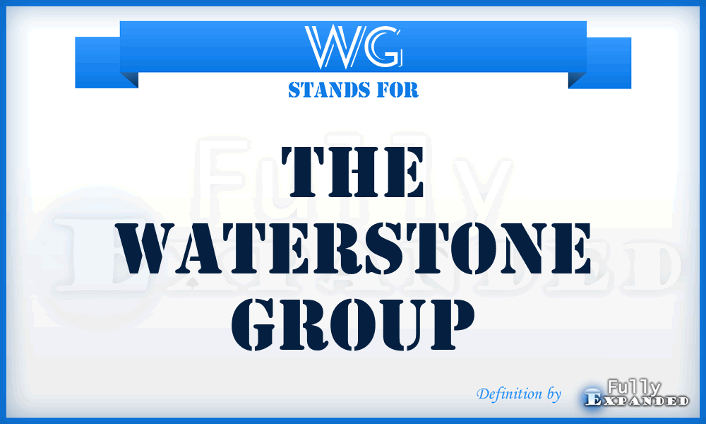 WG - The Waterstone Group