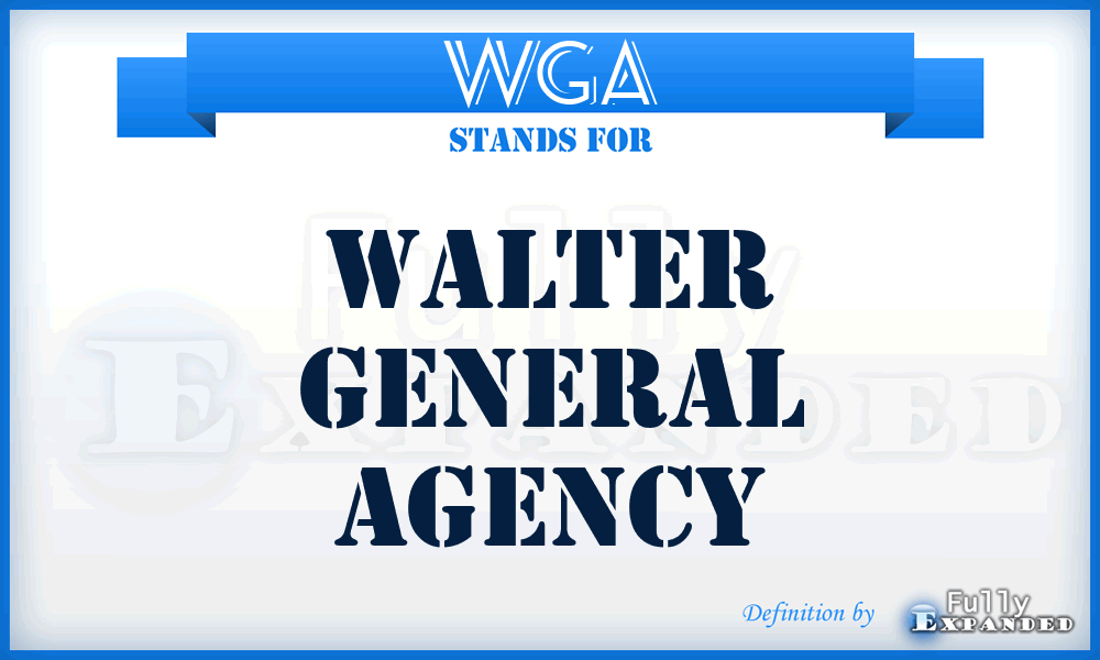 WGA - Walter General Agency