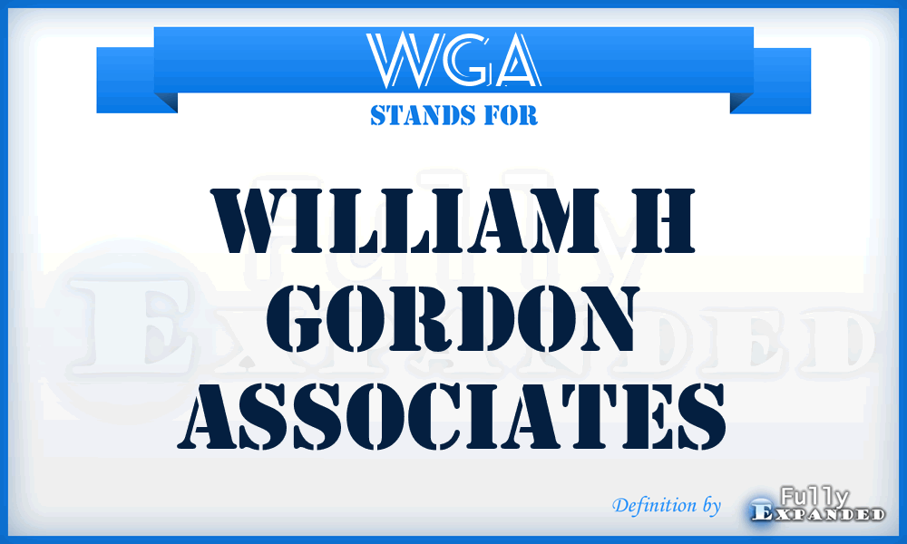 WGA - William h Gordon Associates