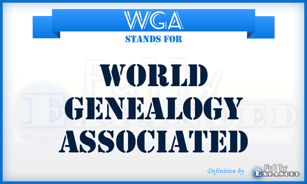 WGA - World Genealogy Associated