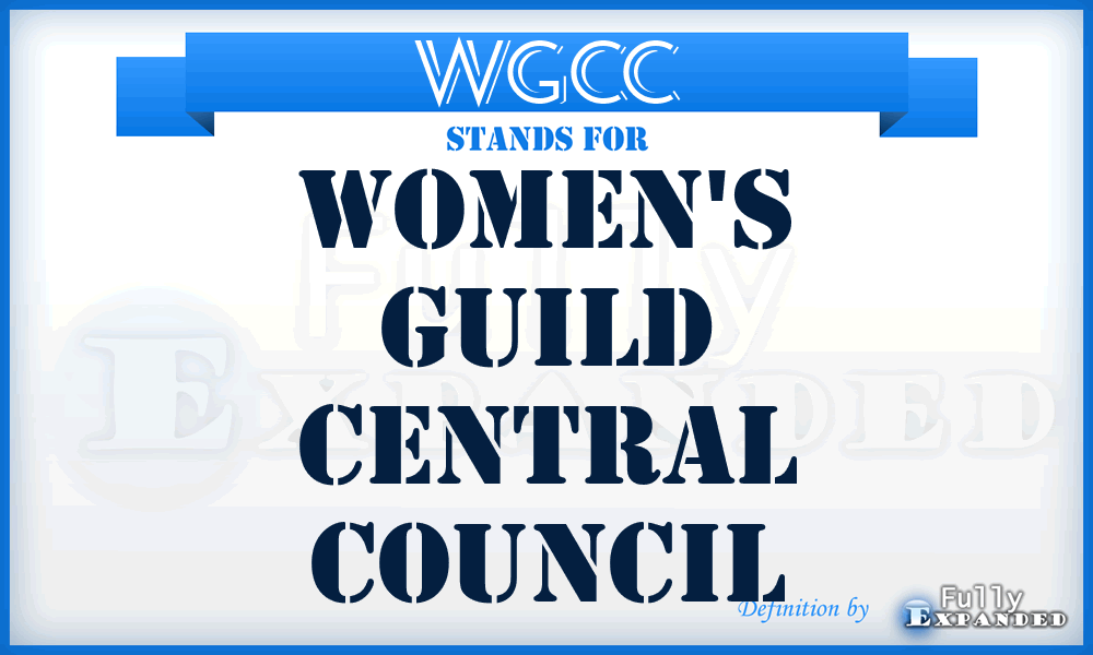 WGCC - Women's Guild Central Council