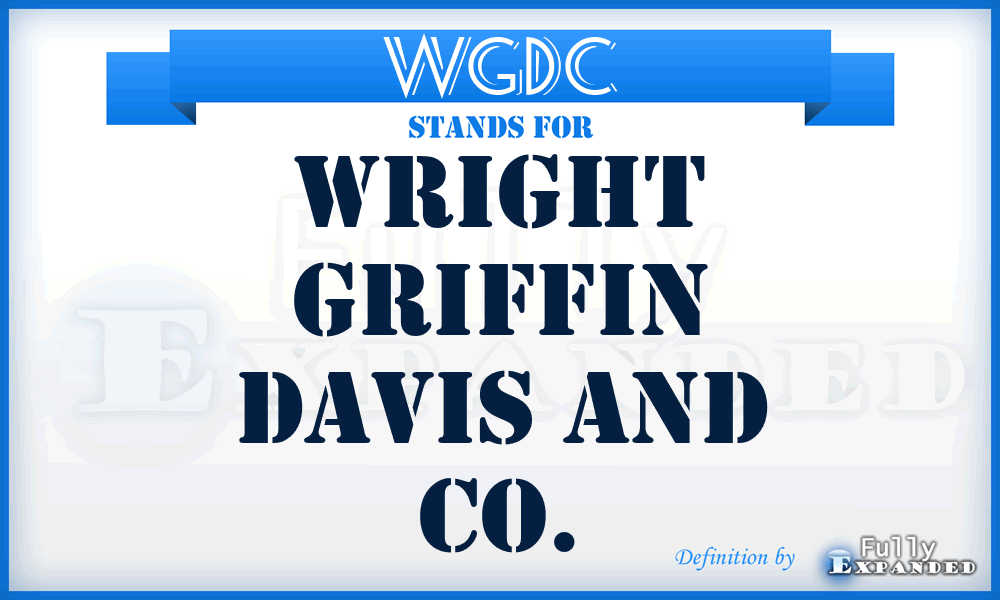 WGDC - Wright Griffin Davis and Co.