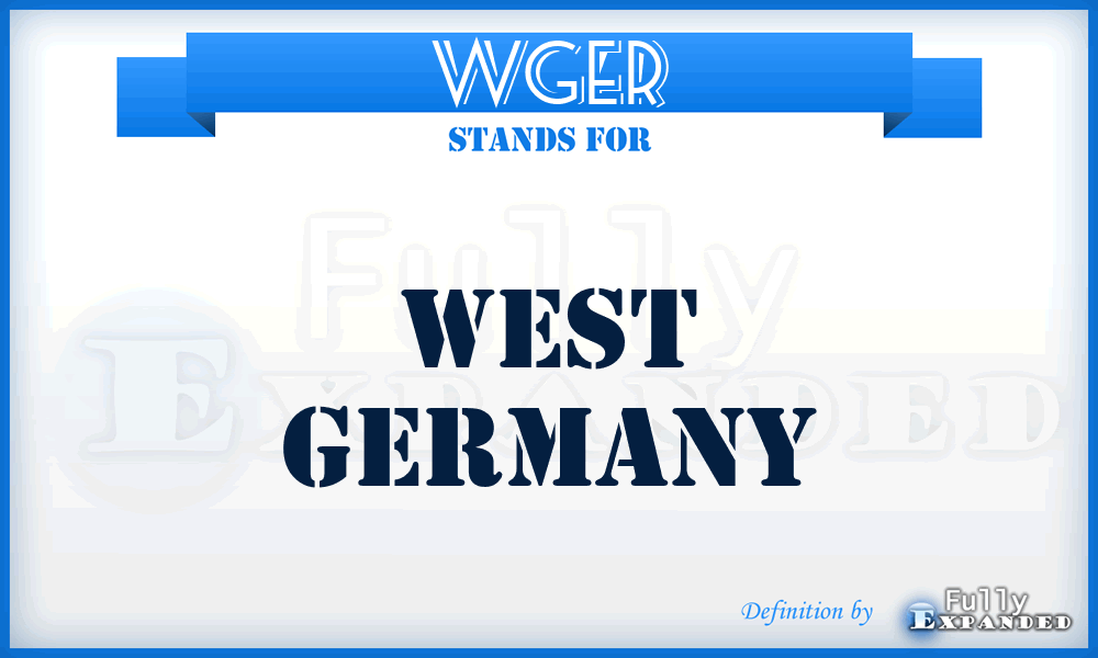 WGER - West Germany