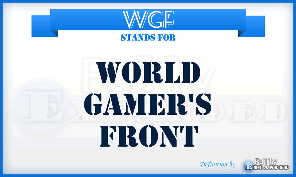 WGF - World Gamer's Front